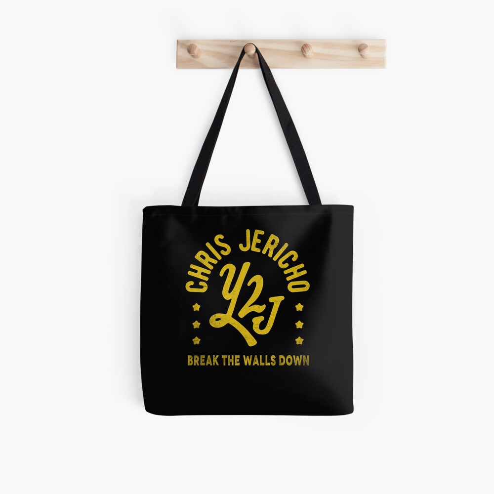 Y2j Vintage Chris Jericho Shirt Bootleg World Wrestling Break The Walls Down Tote Bag By Heatherryan3 Redbubble