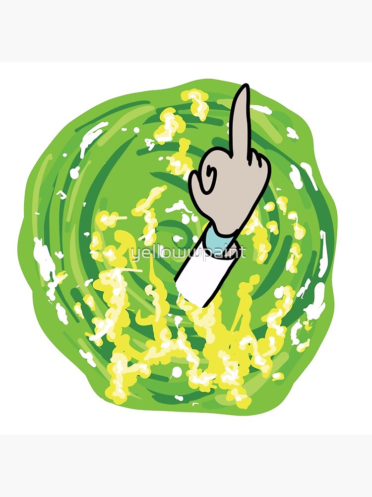 Rick Middle Finger by yellowwpaint