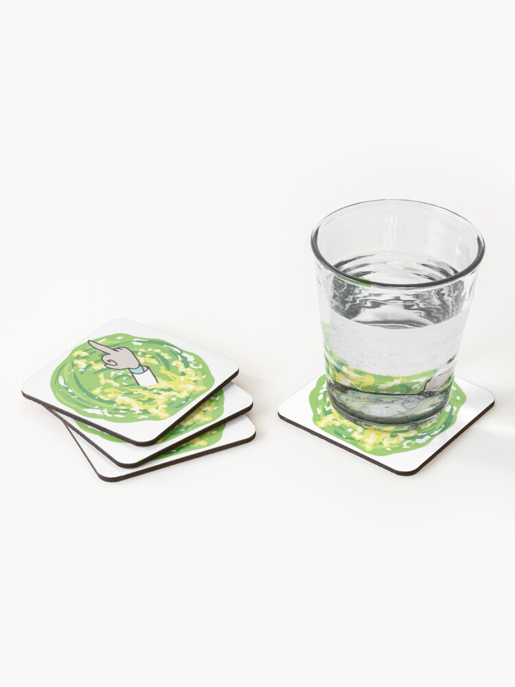 Alternate view of Rick Middle Finger Coasters (Set of 4)