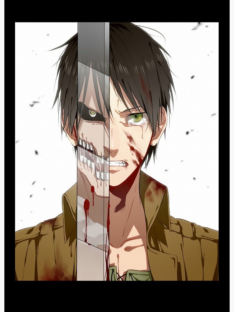 Vintage Japanese Manga Anime Attack On Titan Character Eren Yeager Art Board Print By Mariejoseph49 Redbubble