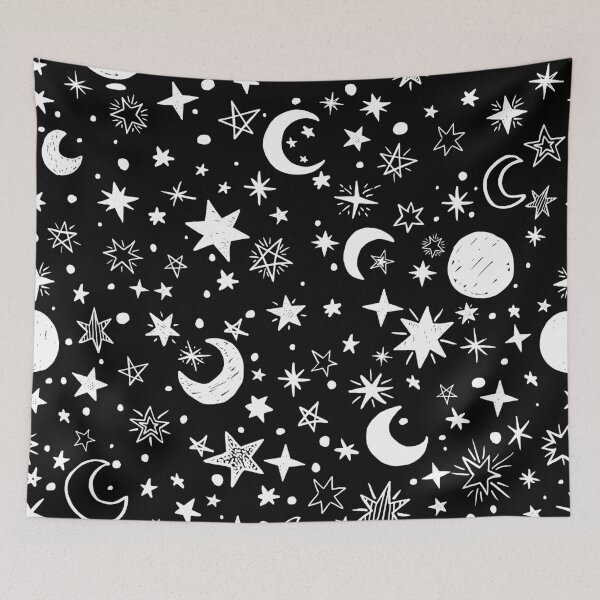 Artikelvorschau, Sterne Weltraum Mond Space Pattern entworfen und verkauft von RAWWR.