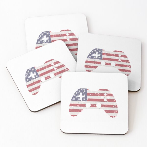 Item preview, American Flag 4th Of July USA Flag Video Game Gamer Flags Gift for Men Women Boy Girl Kids designed and sold by BCNDesign.