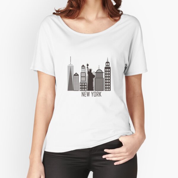 New York City Redbubble Skyline Liberty by Statue Poster States with of USA NYC\