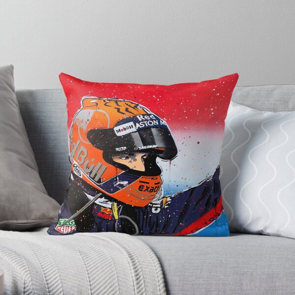 Max Verstappen - 2019 F1 graffiti painting by DRAutoArt Throw Pillow