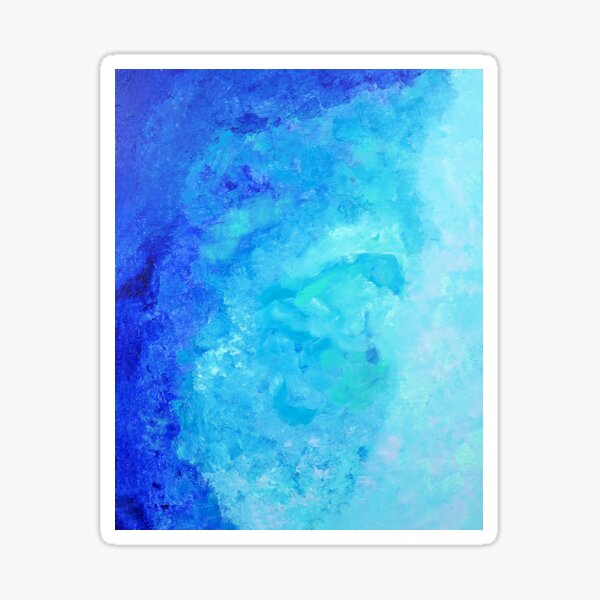 Blue abstract one Sticker
