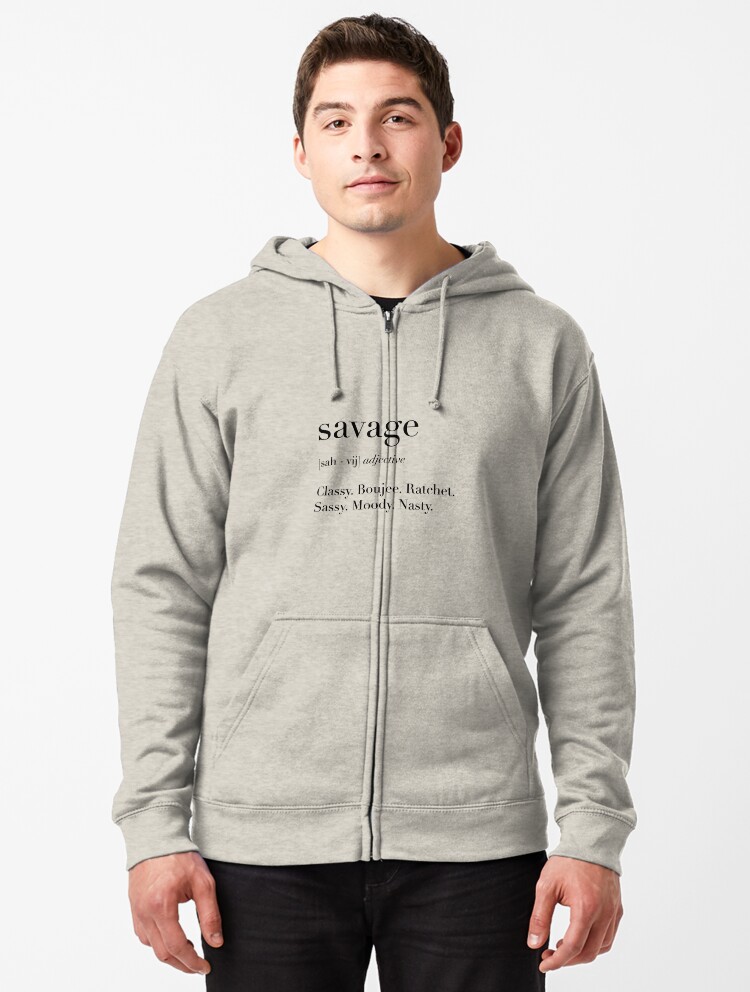 savage definition hoodie