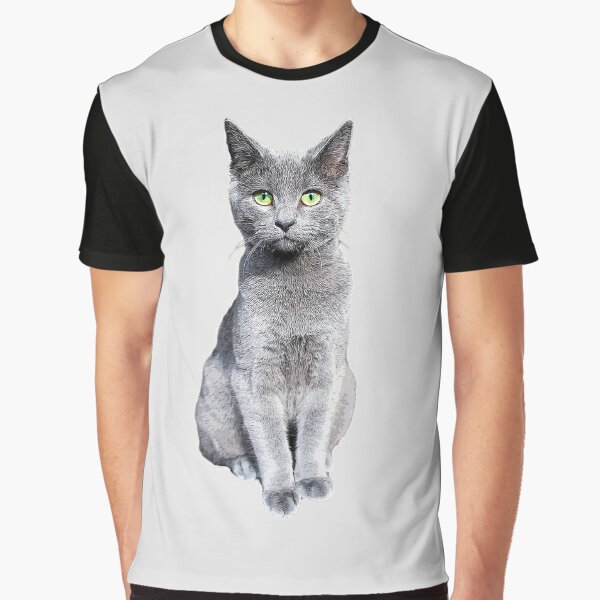Russian Blue Cat Kitten  Graphic T-Shirt