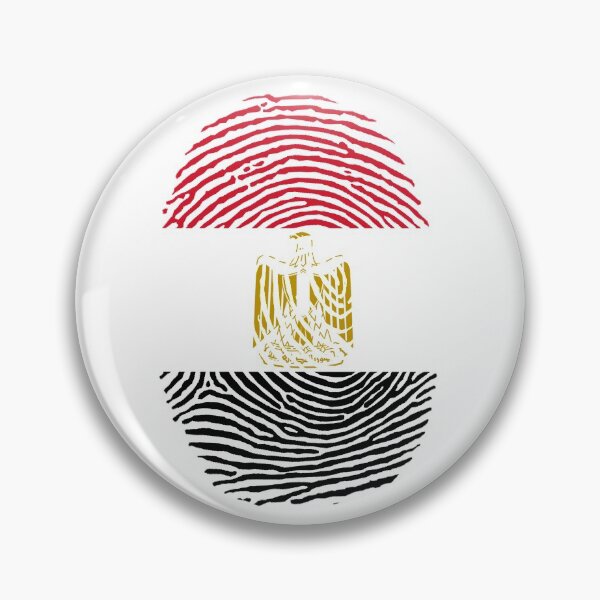 Aperçu de l'œuvre Empreinte digitale du drapeau égyptien dans un design élégant créée et vendue par ArabCorner.