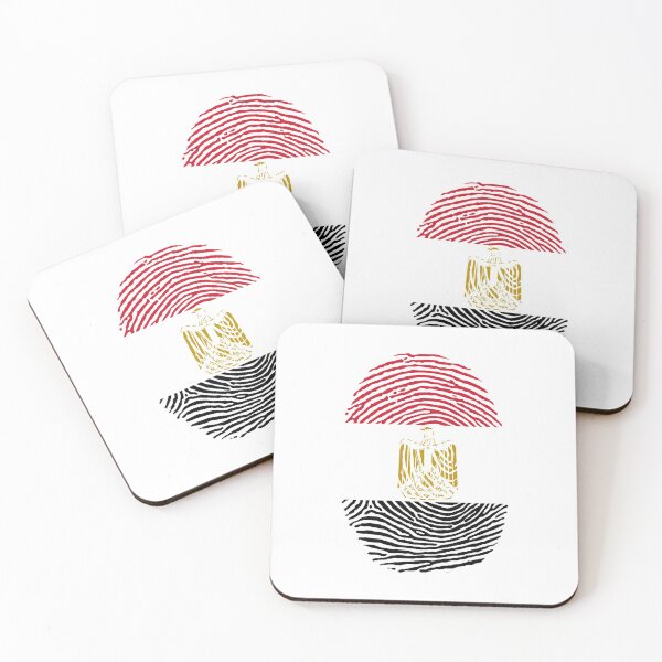 Item preview, Egypt Flag fingerprint in stylish design designed and sold by ArabCorner.