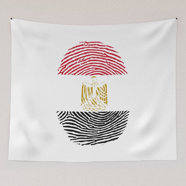 Item preview, Egypt Flag fingerprint in stylish design designed and sold by ArabCorner.