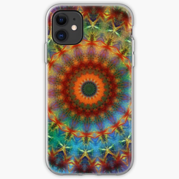 Orange Earth Rainbow mandala iPhone case iPhone Soft Case