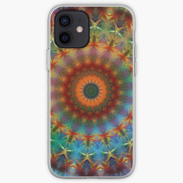 Orange Earth Rainbow mandala iPhone case iPhone Soft Case