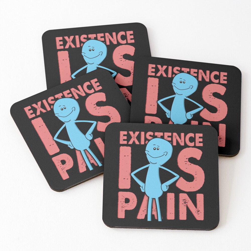 Existence Is Pain - Mr Meeseeks Coasters (Set of 4)