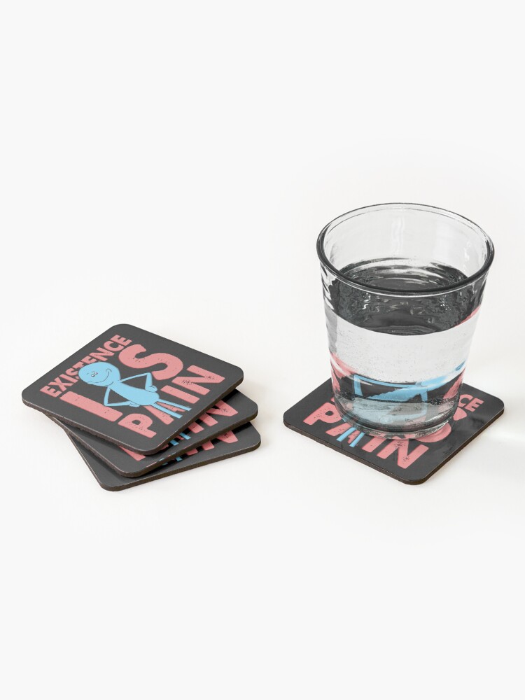 Alternate view of Existence Is Pain - Mr Meeseeks Coasters (Set of 4)