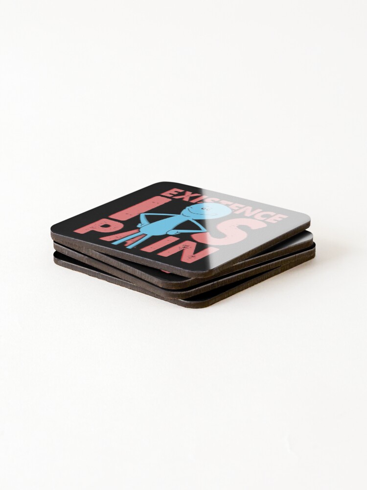 Alternate view of Existence Is Pain - Mr Meeseeks Coasters (Set of 4)