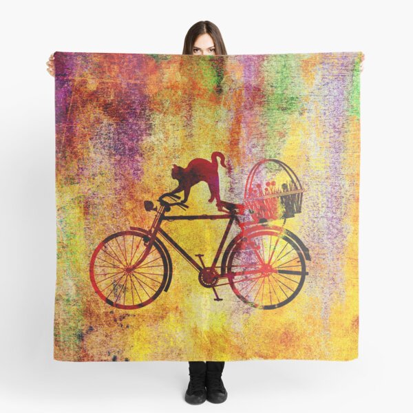 Cat and Bicycle Scarf