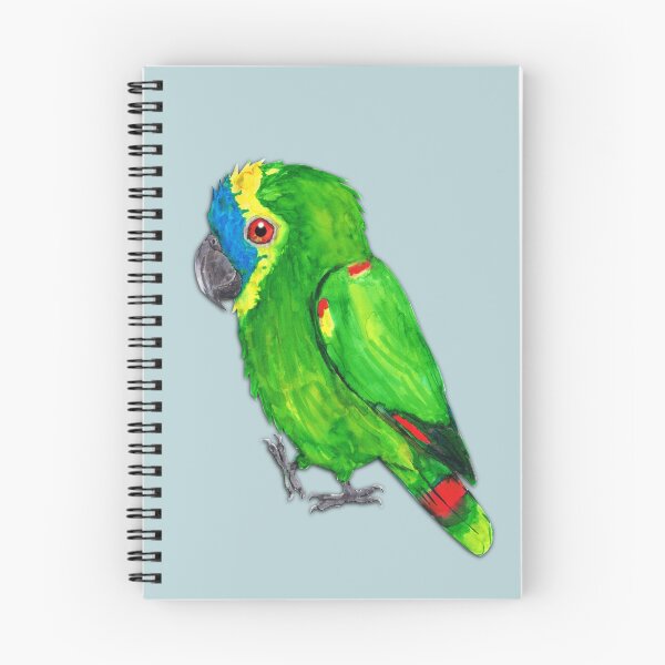 Item preview, Turquoise-fronted amazon watercolor painting designed and sold by Bwiselizzy.