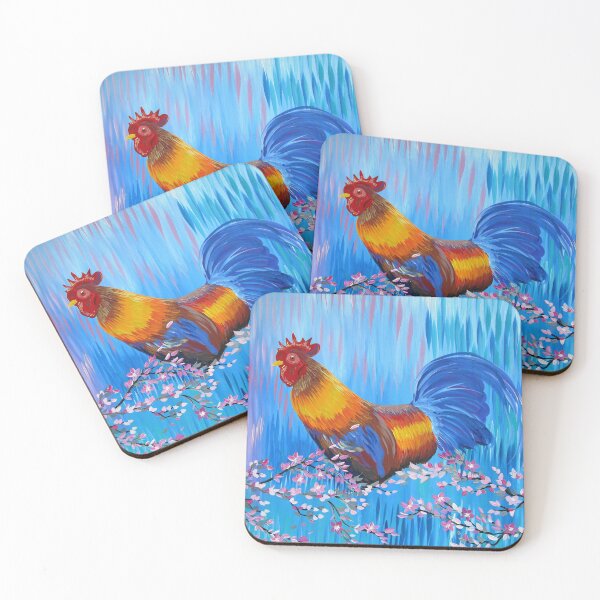 Item preview, Pride and Joy, Rooster with Cherry Blossom designed and sold by CateJacobs.