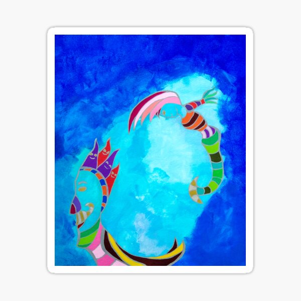 Blue cavern Sticker