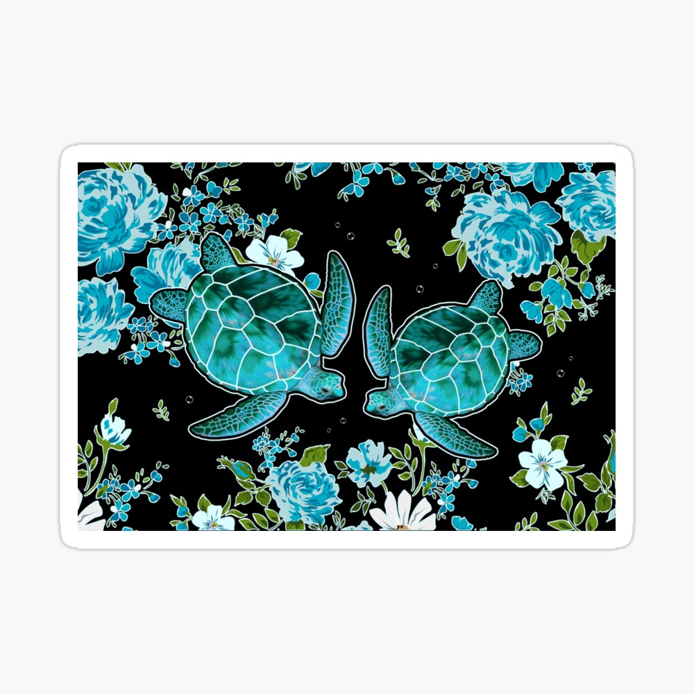 Masque Impressionnant Assorti Amoureux Des Tortues Masque D Anniversaire Tortues De Mer Floral Ocean Animaux Conception Masques Par Tuanitus Redbubble