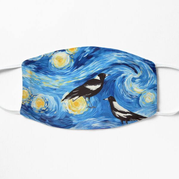 Starry Night with Birds Flat Mask
