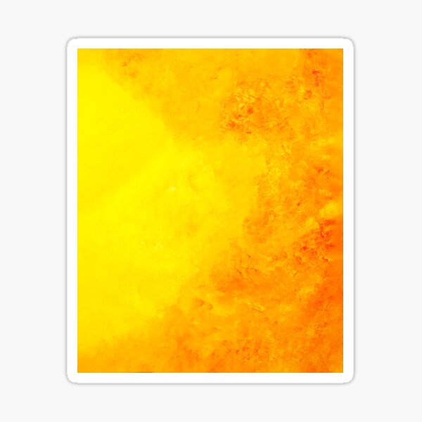 Yellow abstrac one Sticker