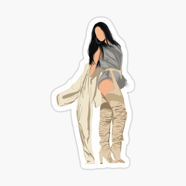 Rihanna, RiRi, parapluie, Illustration, figure féminine, silhouette, VMAS, années 90, nostalgie des années 00 Sticker