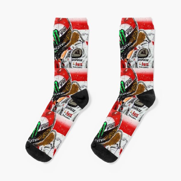 Marco Simoncelli MotoGP graffiti painting by DRAutoArt Socks