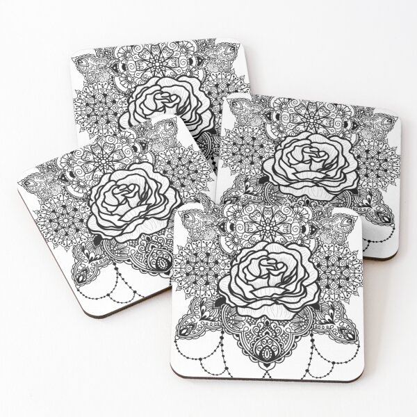 Item preview, Rose Mandala Henna Design (For Rosa) designed and sold by coraleed12321.