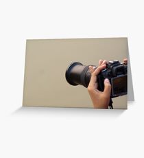 Using a zoom lens and a digital camera and reviewing the results on the LCD Greeting Card
