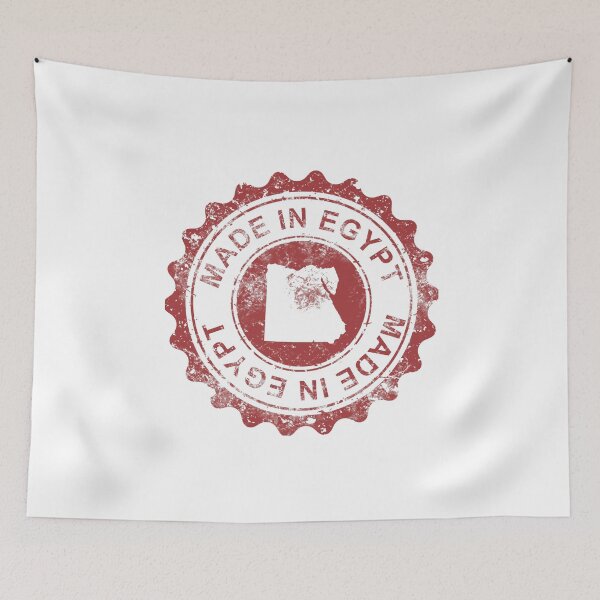Item preview, Egypt red stamp with a map in stylish design designed and sold by ArabCorner.