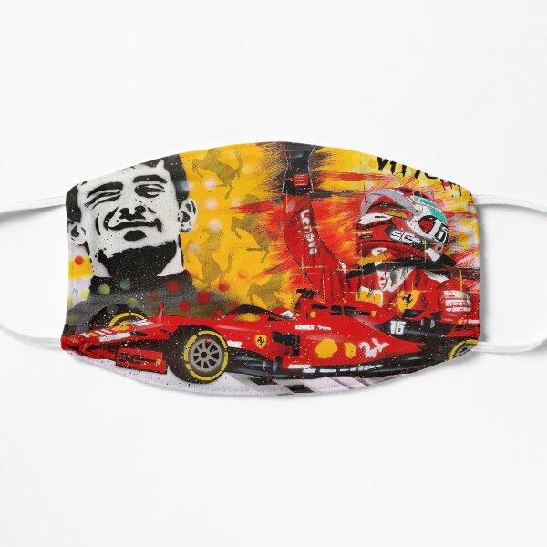 Charles Leclerc "Prima Vittoria" graffiti painting by DRAutoArt Flat Mask