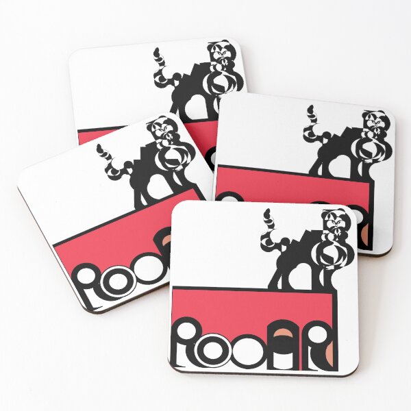 Item preview, "Rooar" letterning art V5- within a box having a feline on top, decorated in Pink and White. designed and sold by BDLVandFriends.
