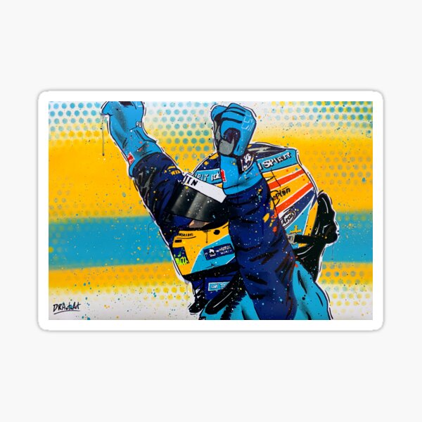 Fernando Alonso - Renault graffiti painting by DRAutoArt Sticker