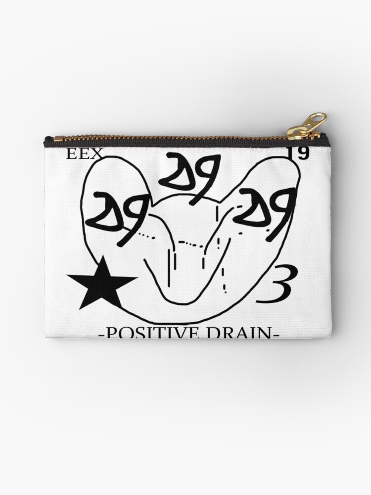 Bladee Drain Gang D9 -POSITIVE DRAIN- tag logo Zipper Pouch for Sale by  3stars9