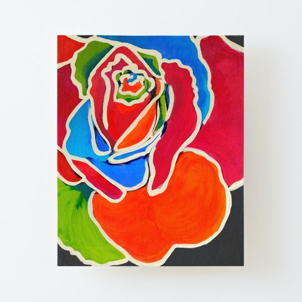 Rose No. 2 Aufgezogener Druck auf Leinwandkarton
