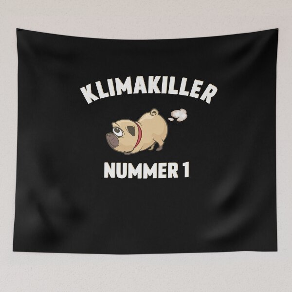 Item preview, Climate killer No. 1 - funny gift idea for pug owners designed and sold by m-huppmann.
