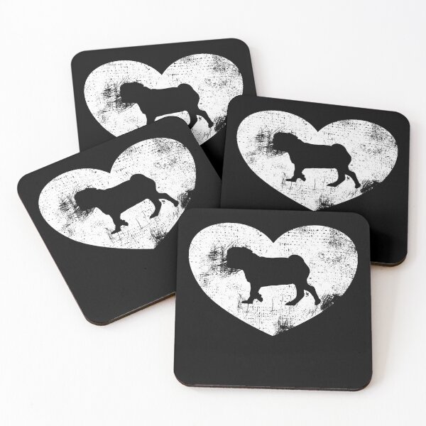 Item preview, Pug silhouette heart - gift idea for dog owners designed and sold by m-huppmann.