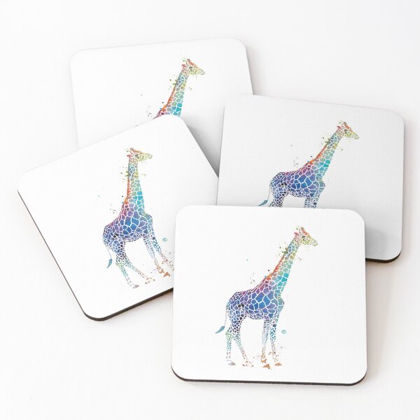 Aperçu de l'œuvre Girafe bleue créée et vendue par MonnPrint.