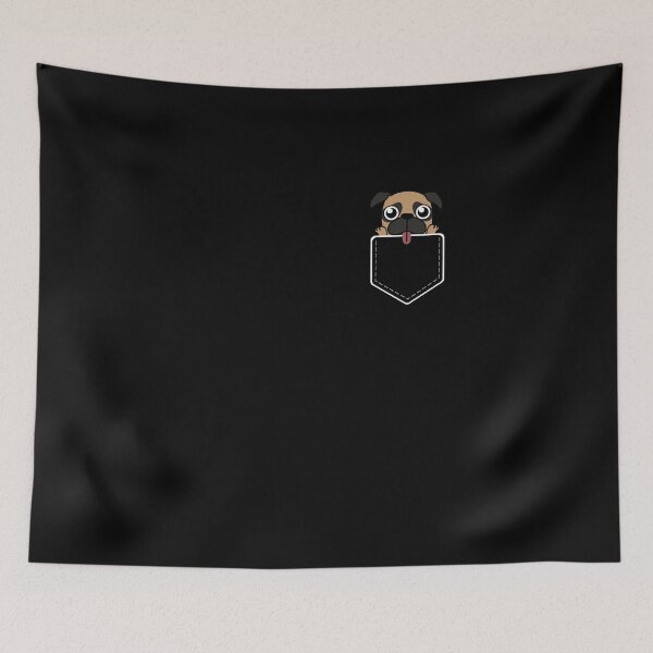 Item preview, Pug breast pocket - gift idea for dog owners designed and sold by m-huppmann.