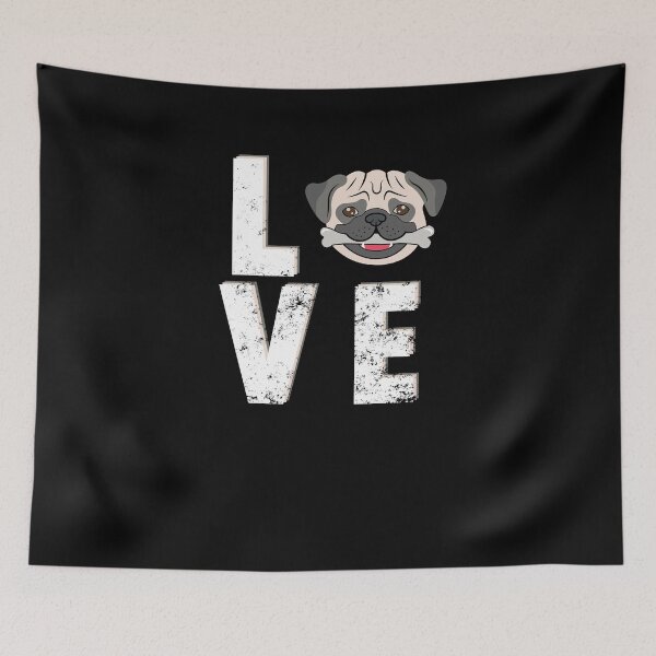 Item preview, Love - funny gift idea for pug owners designed and sold by m-huppmann.