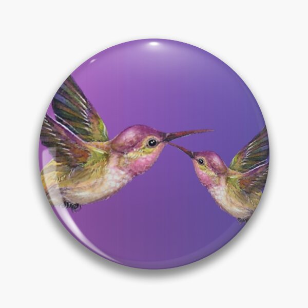 Aperçu de l'œuvre Duo de colibris violets créée et vendue par Barbny.
