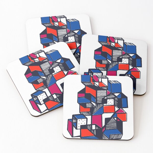 Item preview, Geometric pop art futuristic city designed and sold by Carolina Salazar.