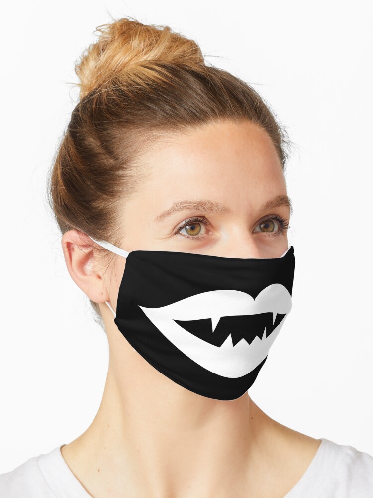 Download Smile Lips Mouth With Mockup For Halloween Mask By Elmezz Redbubble PSD Mockup Templates