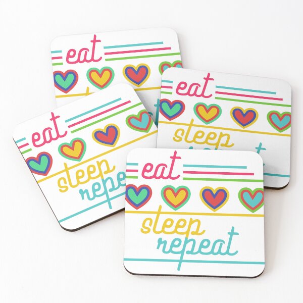 Item preview, eat love sleep repeat designed and sold by Khushi Graphics.