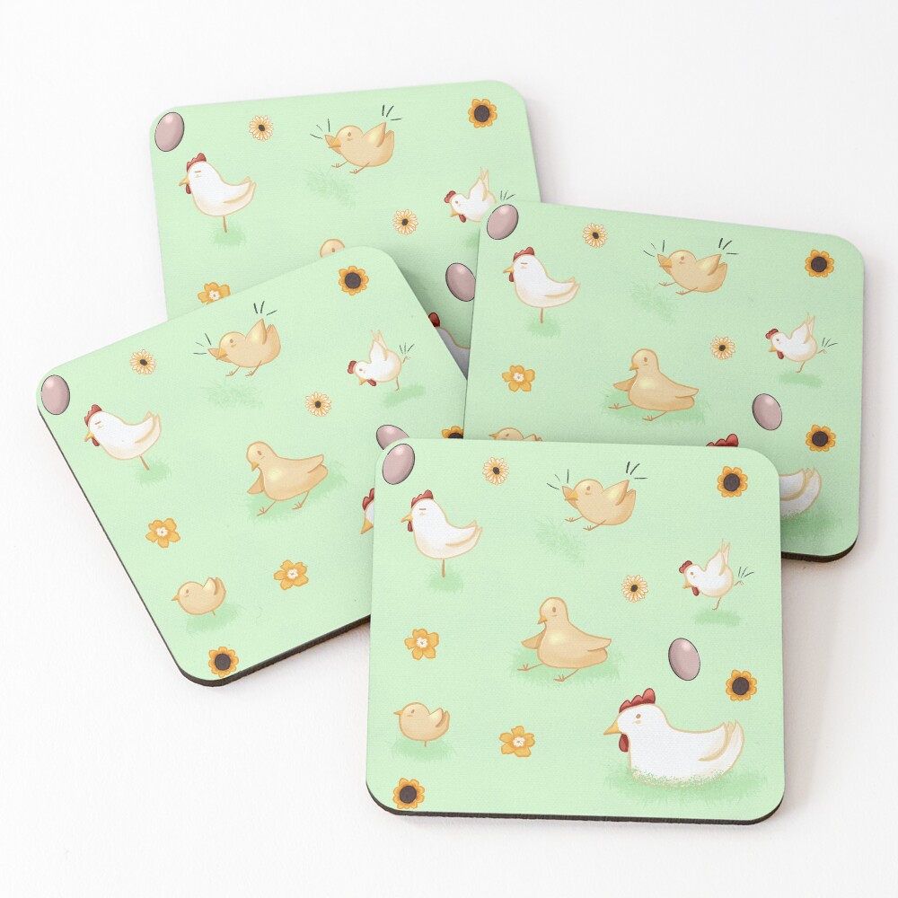Item preview, Coasters (Set of 4) designed and sold by CoffeePandaArt.