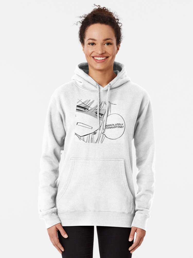 Disgusted anime clearance girl hoodie