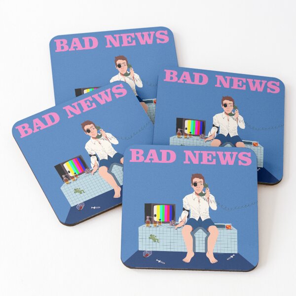 Item preview, 'BAD NEWS' Patrick Melrose designed and sold by Sherbet-Sushii.