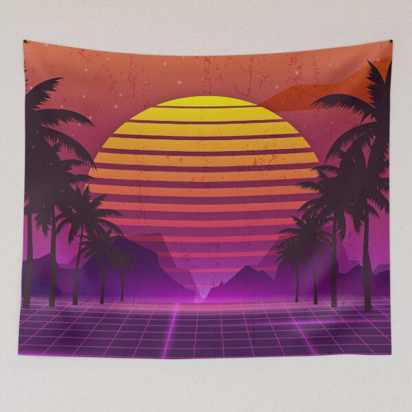 Item preview, 80's Palm Trees Sunset Vaporwave designed and sold by MaiZephyr.