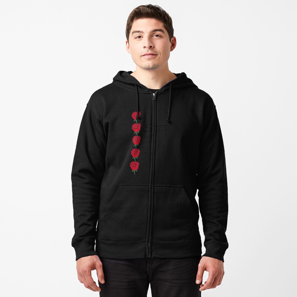 Stop and Smell the Roses Zipped Hoodie